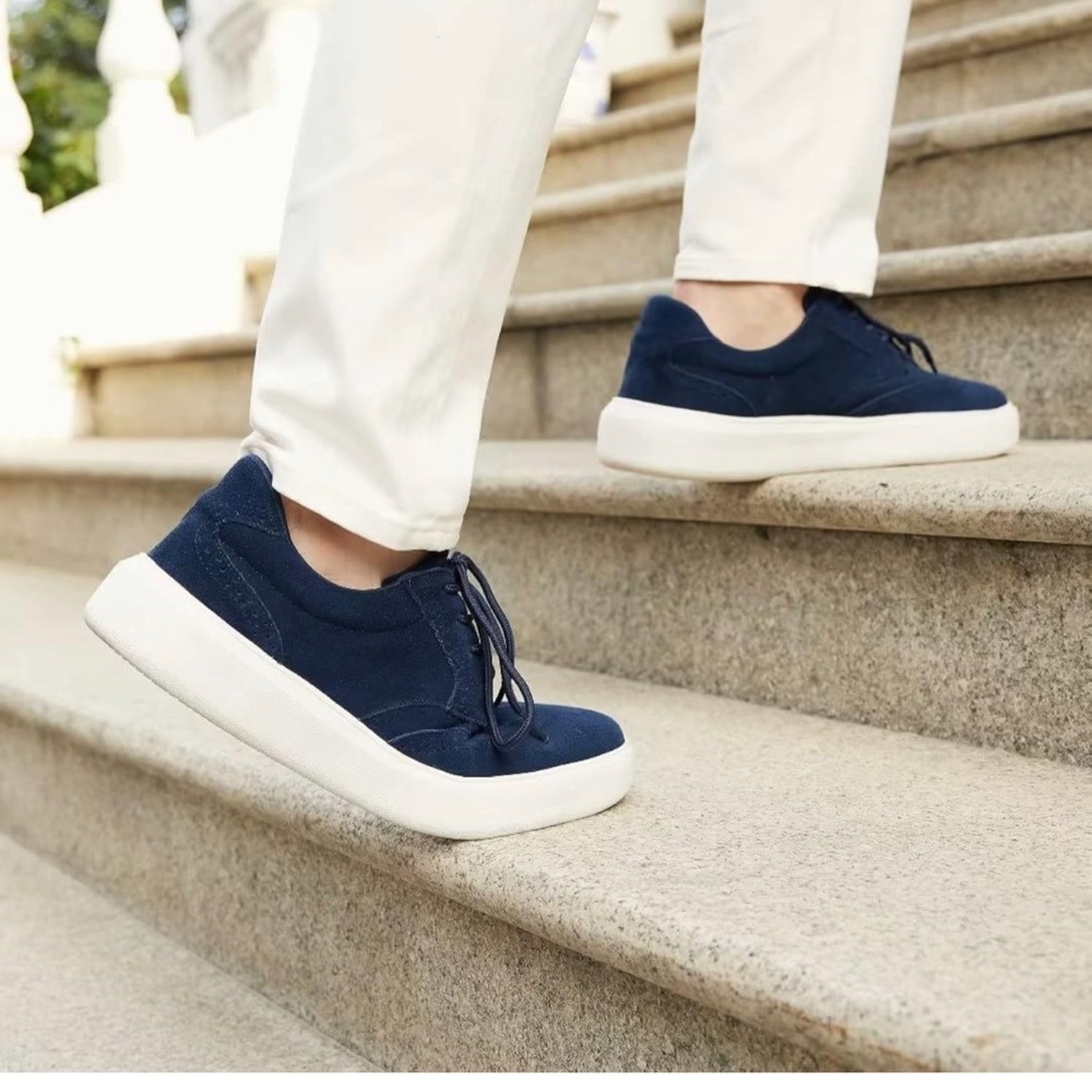 Ortho comfort MEN’s Shoes leather ROYAL Blue NEW orthopedic shoes 👞 - Picture 3 of 7